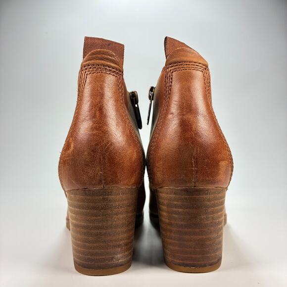 Timberland Eleonor Street Brown Tan Casual Leather Ankle Boots Women’s Size 7 - Picture 5 of 11
